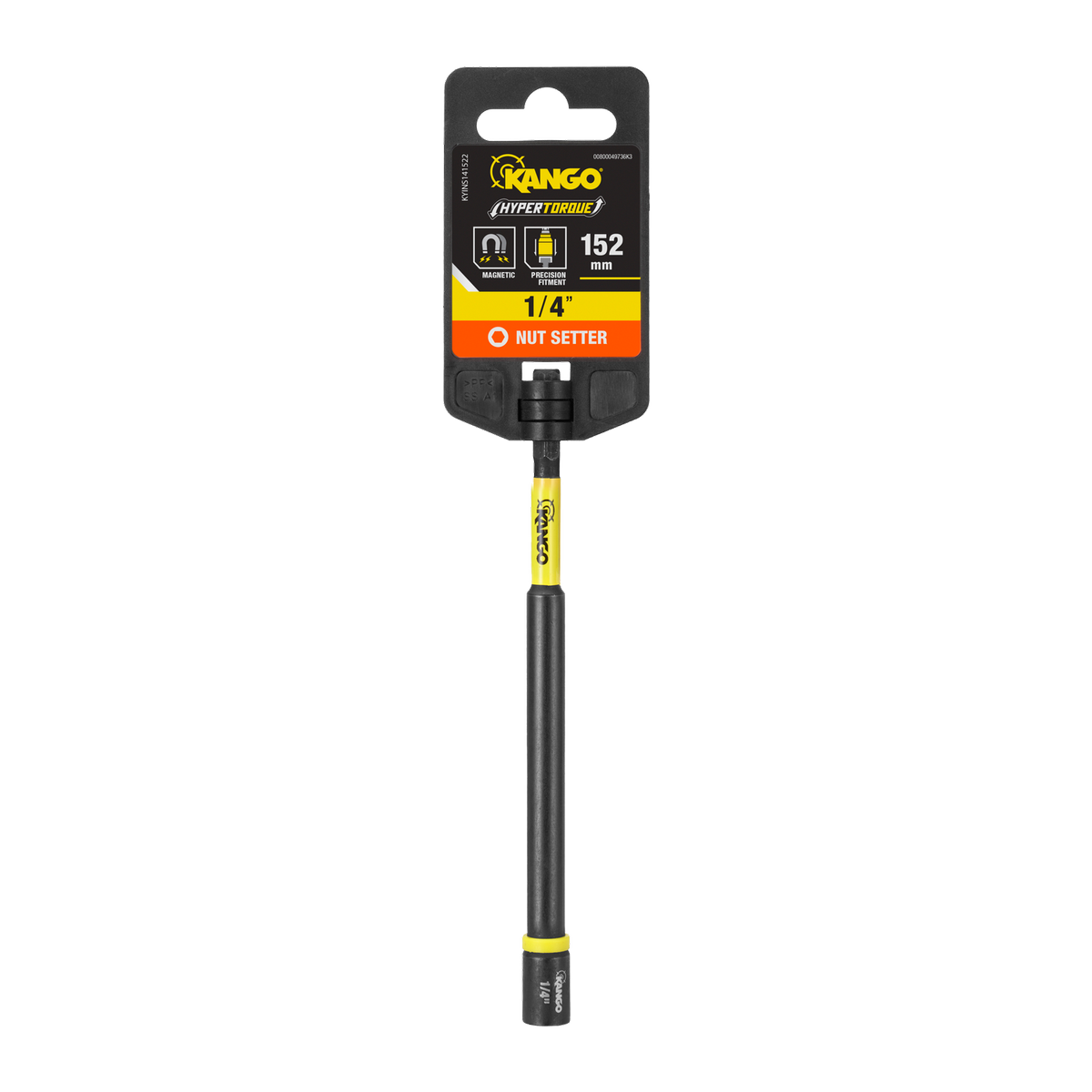Kango 152mm Hypertorque Magnetic Nut Setter 1/4" - Long Reach Impact Driver Bit