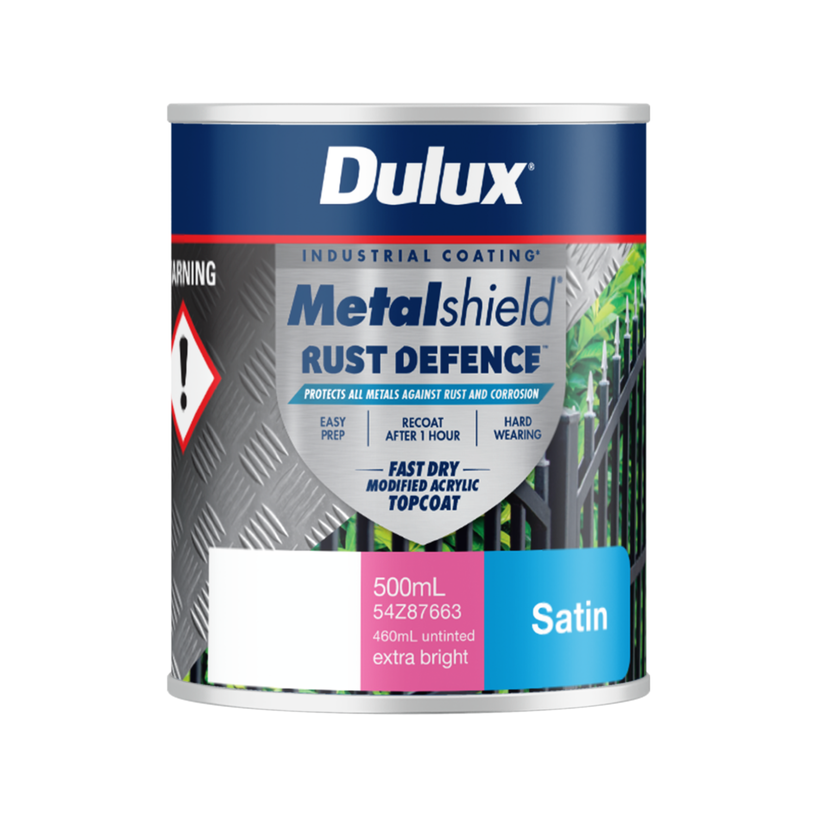 Dulux Metalshield Rust Defence 500ml Extra Bright Base Satin