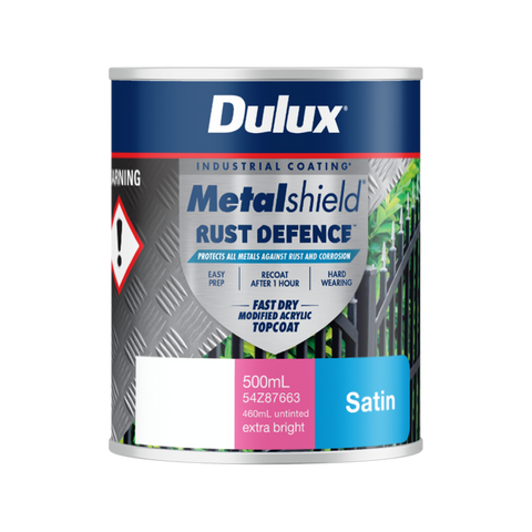 Dulux Metalshield Rust Defence 500ml Extra Bright Base Satin