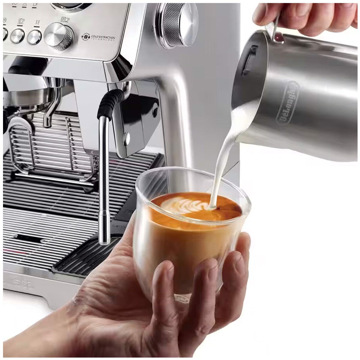 DeLonghi La Specialista Maestro Cold Brew Manual Espresso Machine - Silver - Bean Adapt - EC9885M