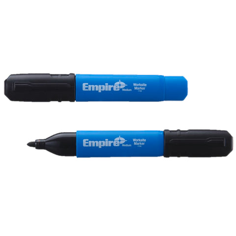 Empire Black Medium Tip Worksite Marker Pen, Waterproof, Permanent Ink