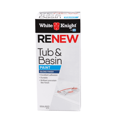 White Knight Tub & Basin Paint 500ml White, Bath & Sink Refinishing