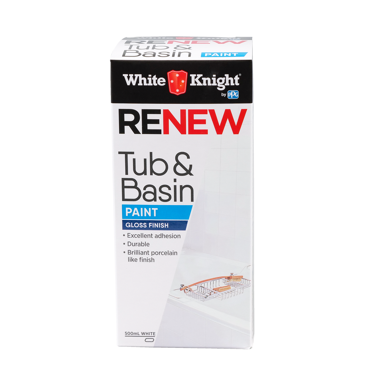 White Knight Tub & Basin Paint 500ml White, Bath & Sink Refinishing