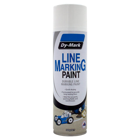 Dy-Mark White Line Marking Spray Paint 500g Acrylic Indoor & Outdoor