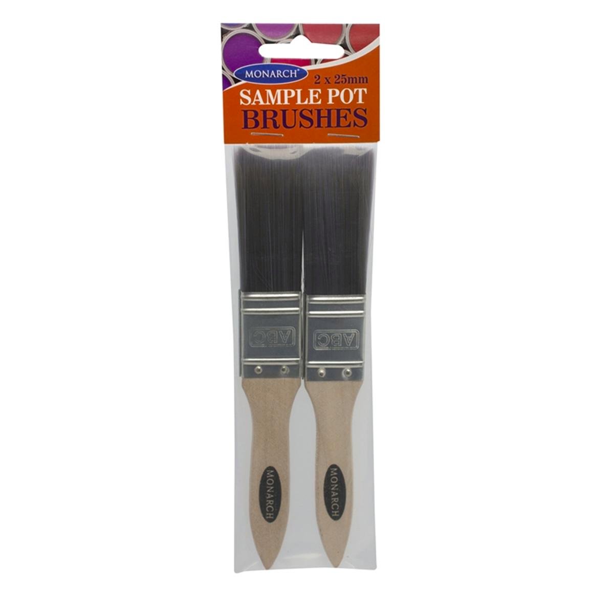 Monarch 25mm Synthetic Paint Brush 2 Pack Smooth Finish - SuperSaverAU - view 1