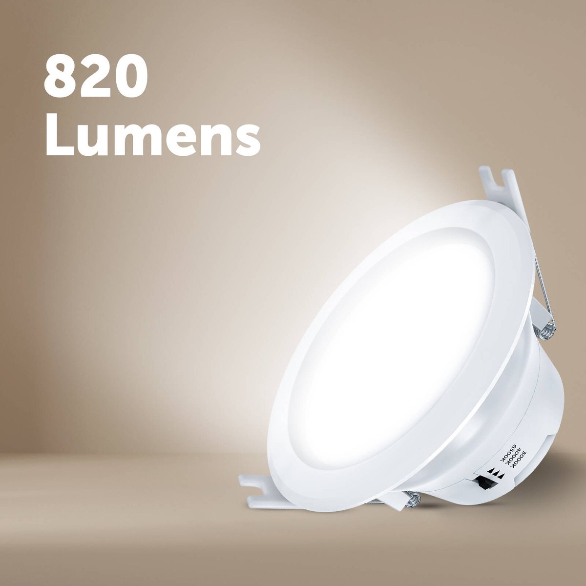 Arlec 9W 92mm Tri-Colour Dimmable LED Downlight Recessed Lens 240V White 2 Pack ALD285P2