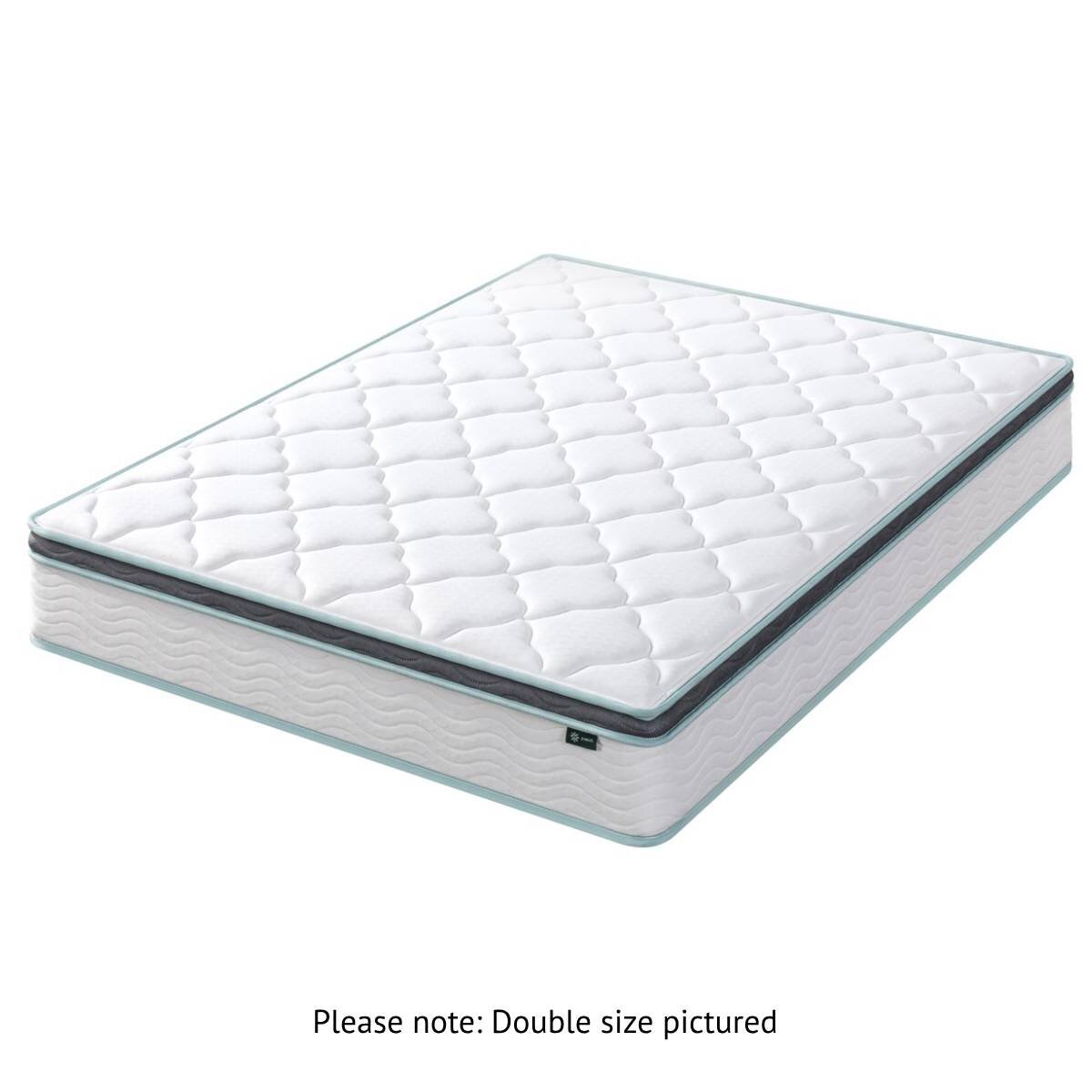 Zinus Double Bonnell Spring Mattress - 25cm Deluxe, Medium Feel, CertiPUR-US Foam - AU-MSSAO1ZC-10D