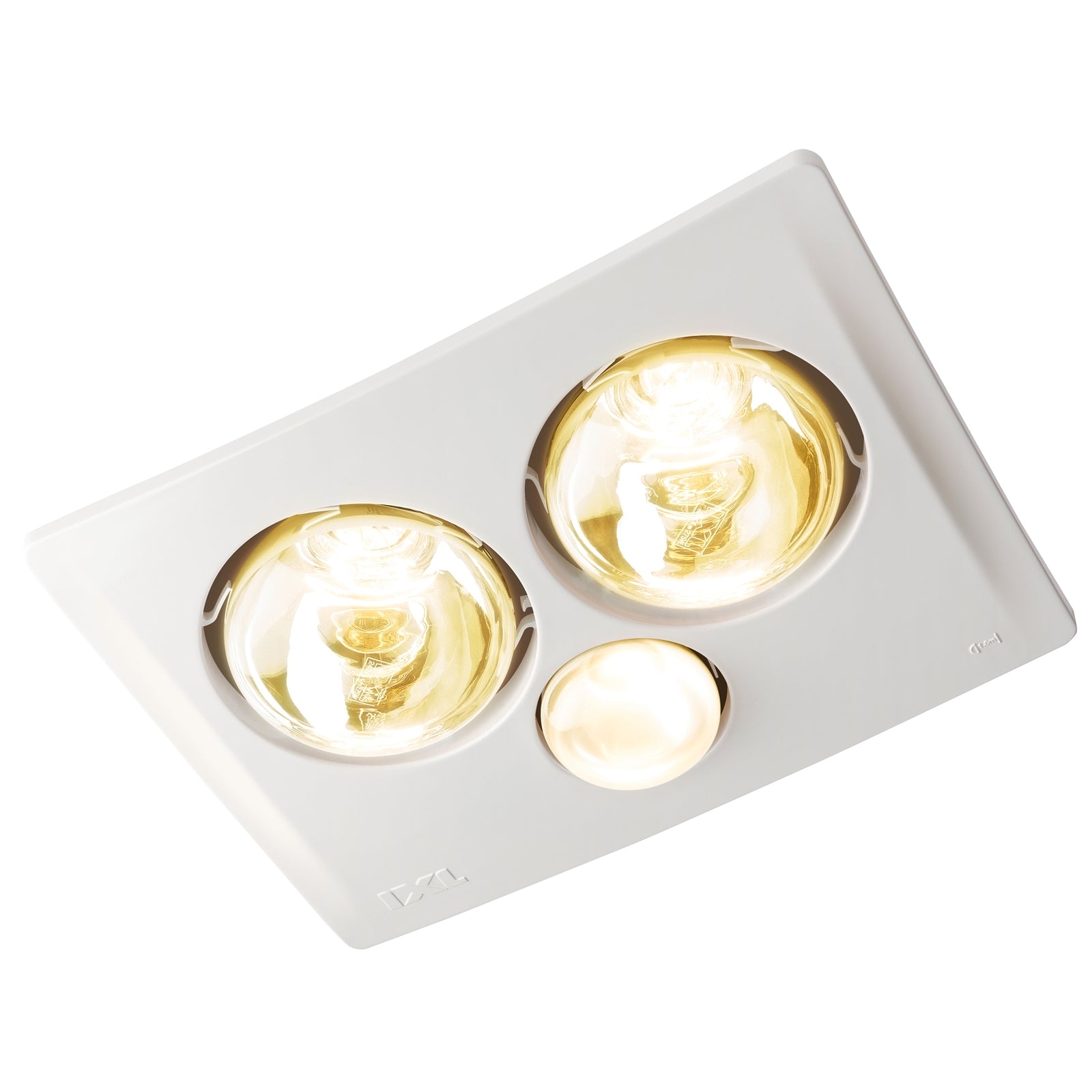 IXL Tastic Eco Triumph 3-in-1 Bathroom Heat Fan Light - 2 x 275W, White, 11341