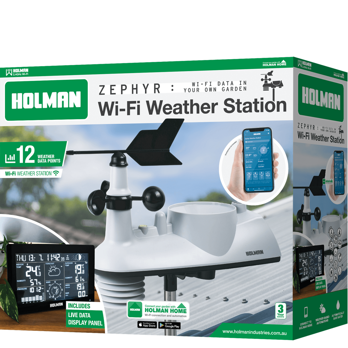 Holman Zephyr Wi-Fi Weather Station - 12 Data Points - Accurate Monitoring - SuperSaverAU - view 4