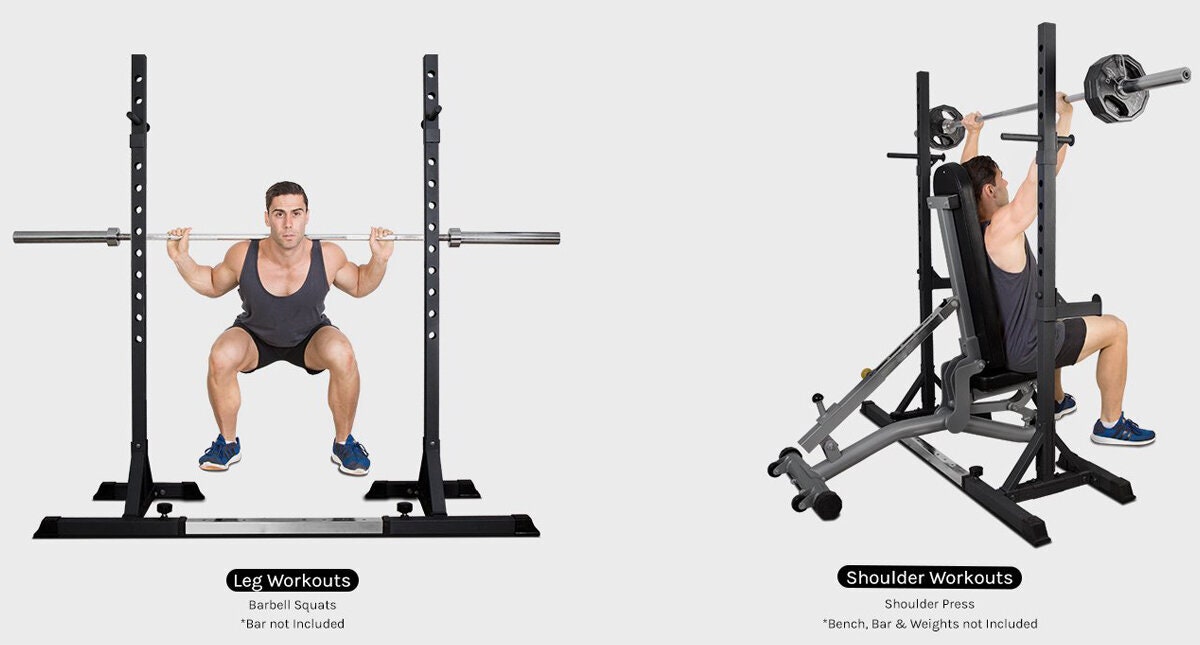 Cortex SR-1 squat rack - supports barbell squats and presses - 180kg maximum supported weight - SQUATRACKSR1