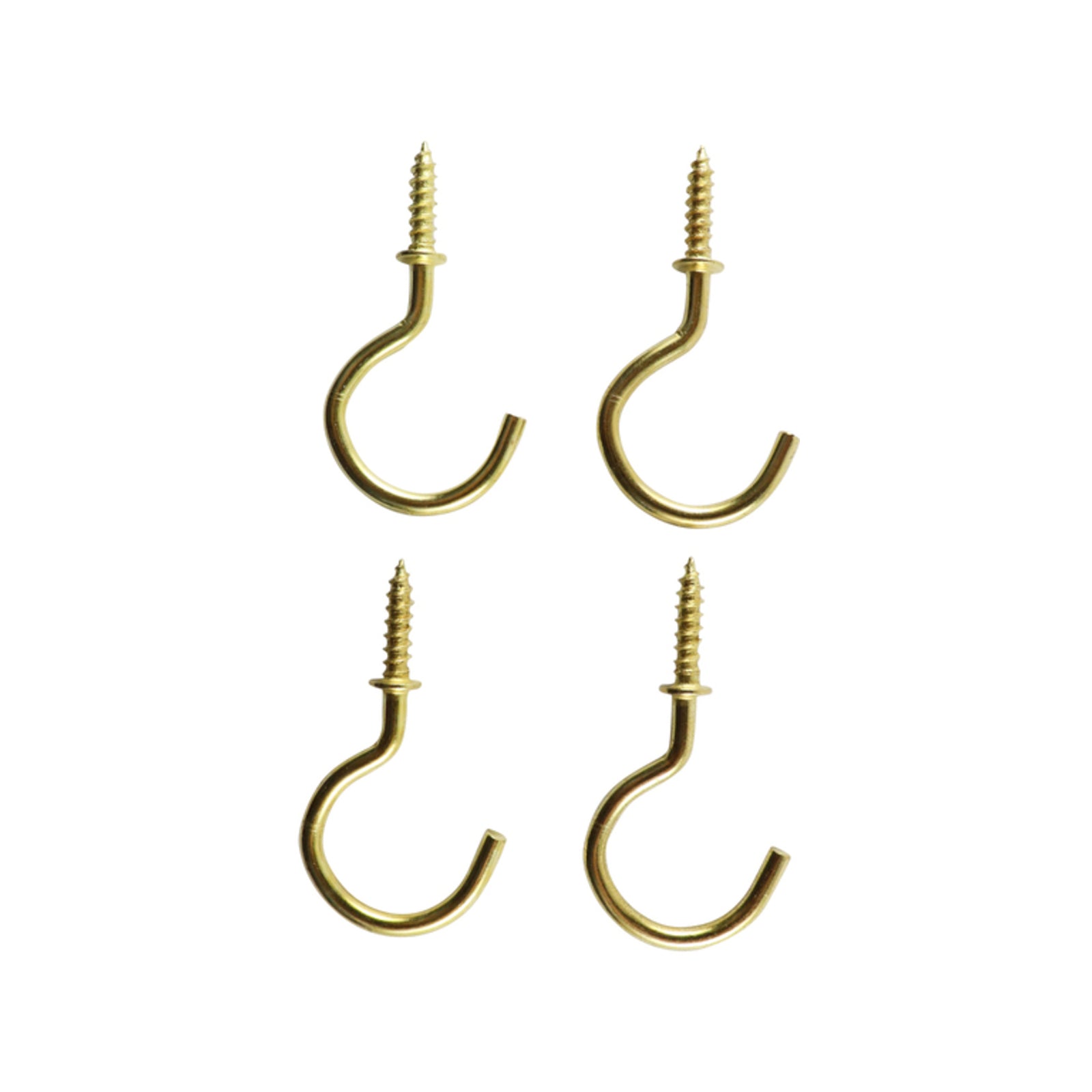 Everhang Brass Plated Cup Hook 18mm 5kg - 4 Pack