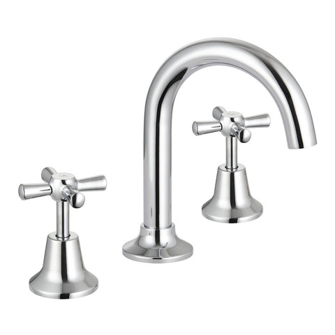 Mondella Chrome Cadenza Basin Set - 1/2 Turn - 1245mm x 170mm x 130mm - Water Efficient - SuperSaverAU - view 1