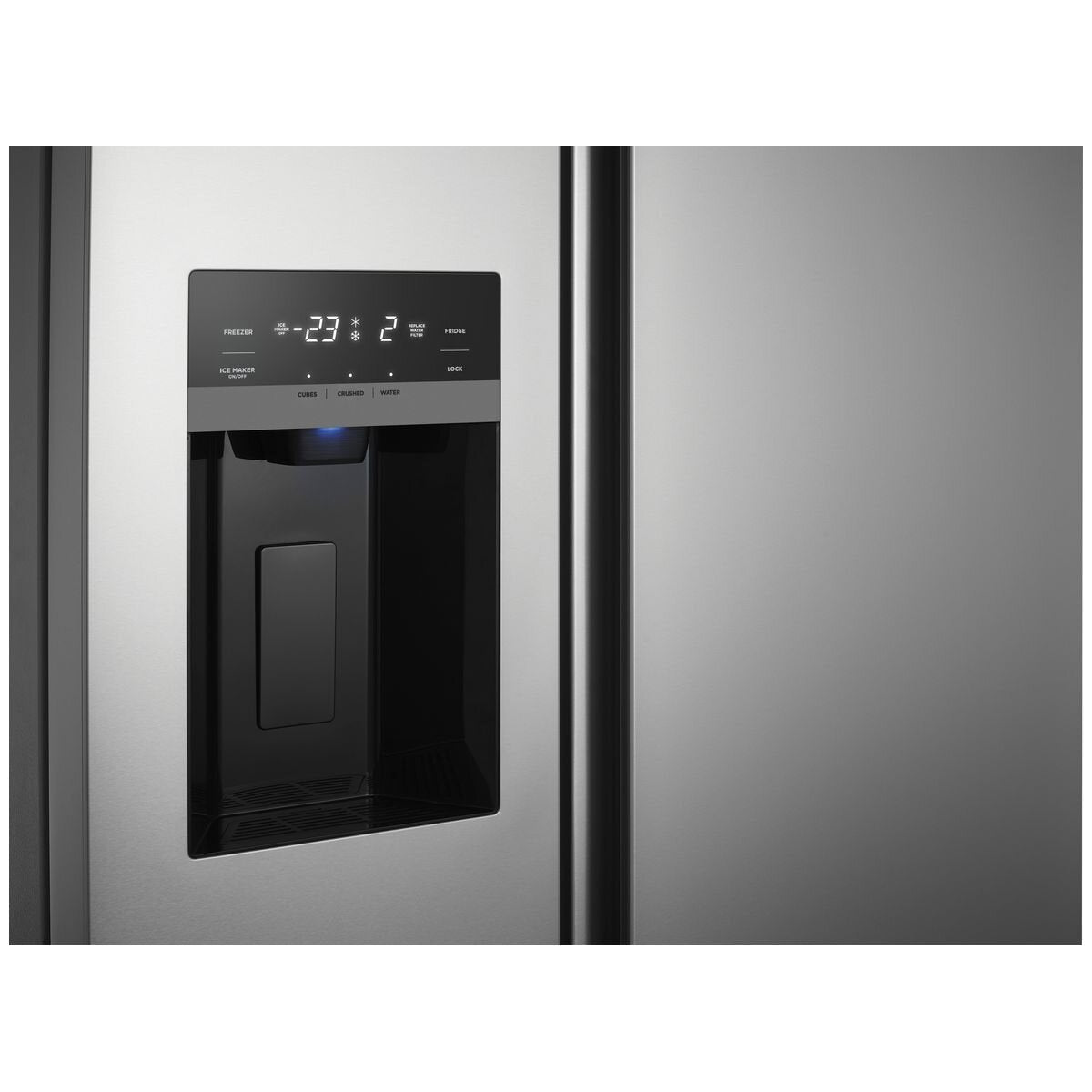 Westinghouse 596L Side by Side Fridge - Silver with Plumbed Ice and Water Dispenser - WSE6670SA