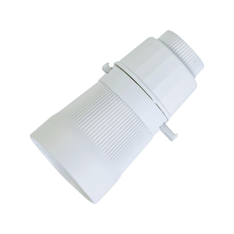 Deta White Push Bar Switch Lamp Holder - 2A 250V - Polyester - Durable - SuperSaverAU - view 1