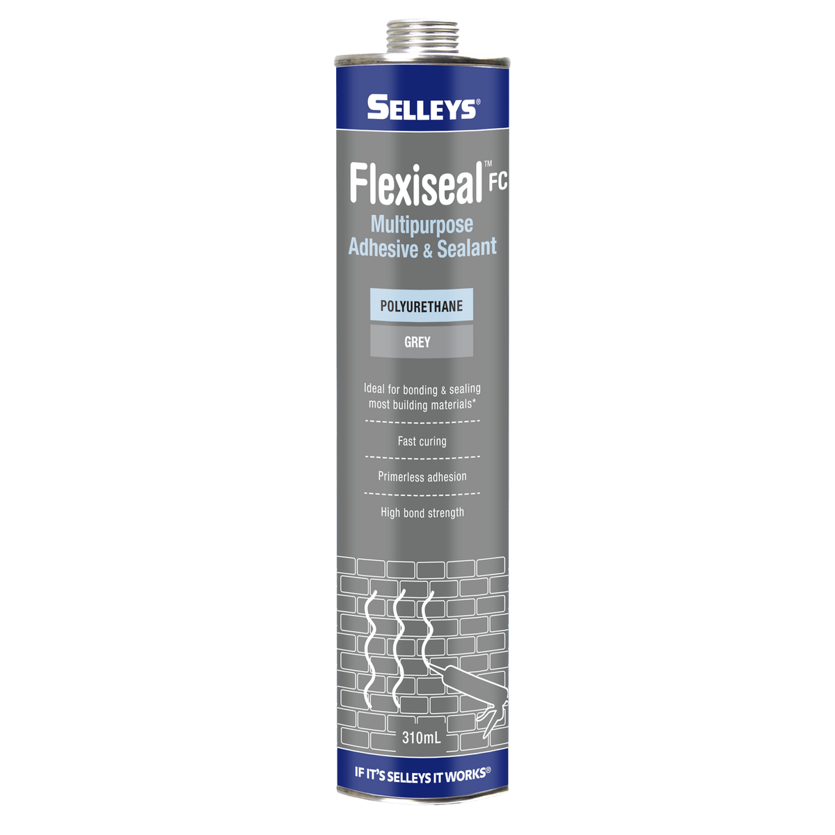 Selleys Flexiseal FC Polyurethane Sealant & Adhesive Grey 310ml