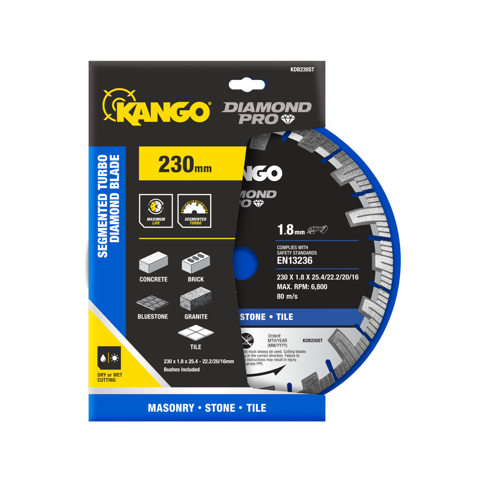 Kango 230mm Segmented Turbo Diamond Saw Blade KDB230ST