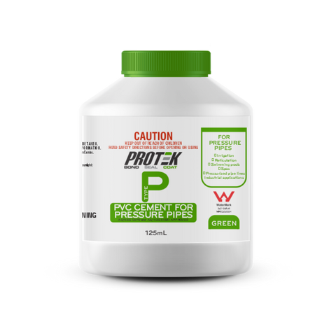 Protek Type P Green PVC Solvent Cement 125ml, For High Pressure PVC-U Pipe