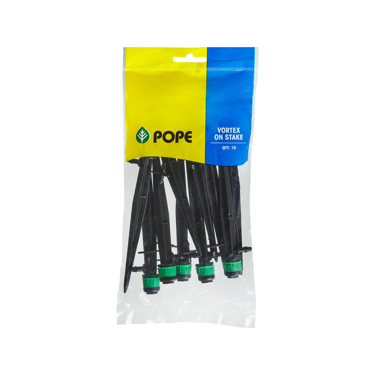 Pope Vortex 360 Spray on Stake 10 Pack - Black Polypropylene, 78 L/h, 18m, Above Ground