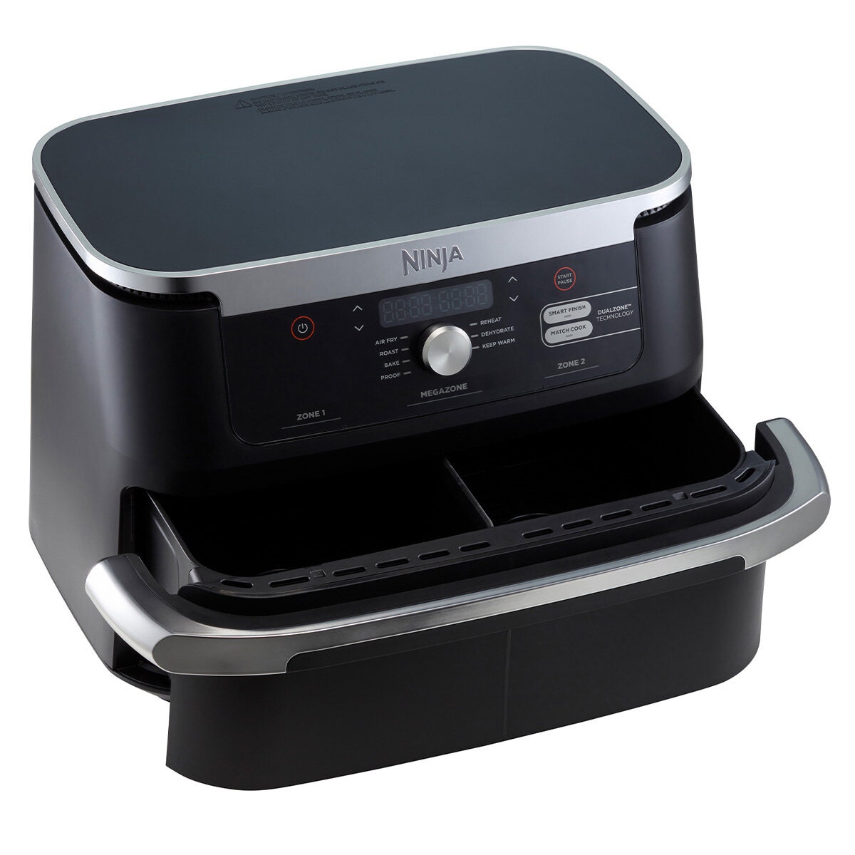 Ninja FlexDrawer Air Fryer 10.4L - Black - DualZone Technology, Proof to Bake, Zone Divider - AF500