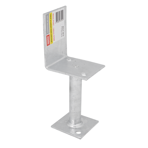 Pryda 130mm M10 Half Stirrup Post Anchor, Hot Dip Galvanised Steel