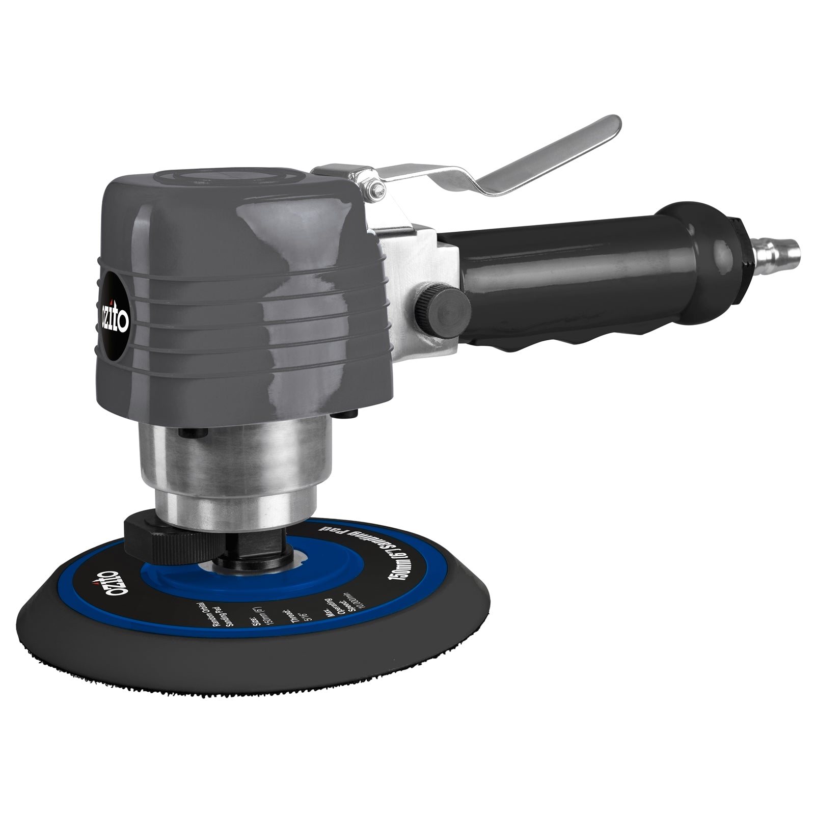 Ozito 150mm Random Orbital Air Sander ASR-150, Hook-and-Loop, Diecast Body