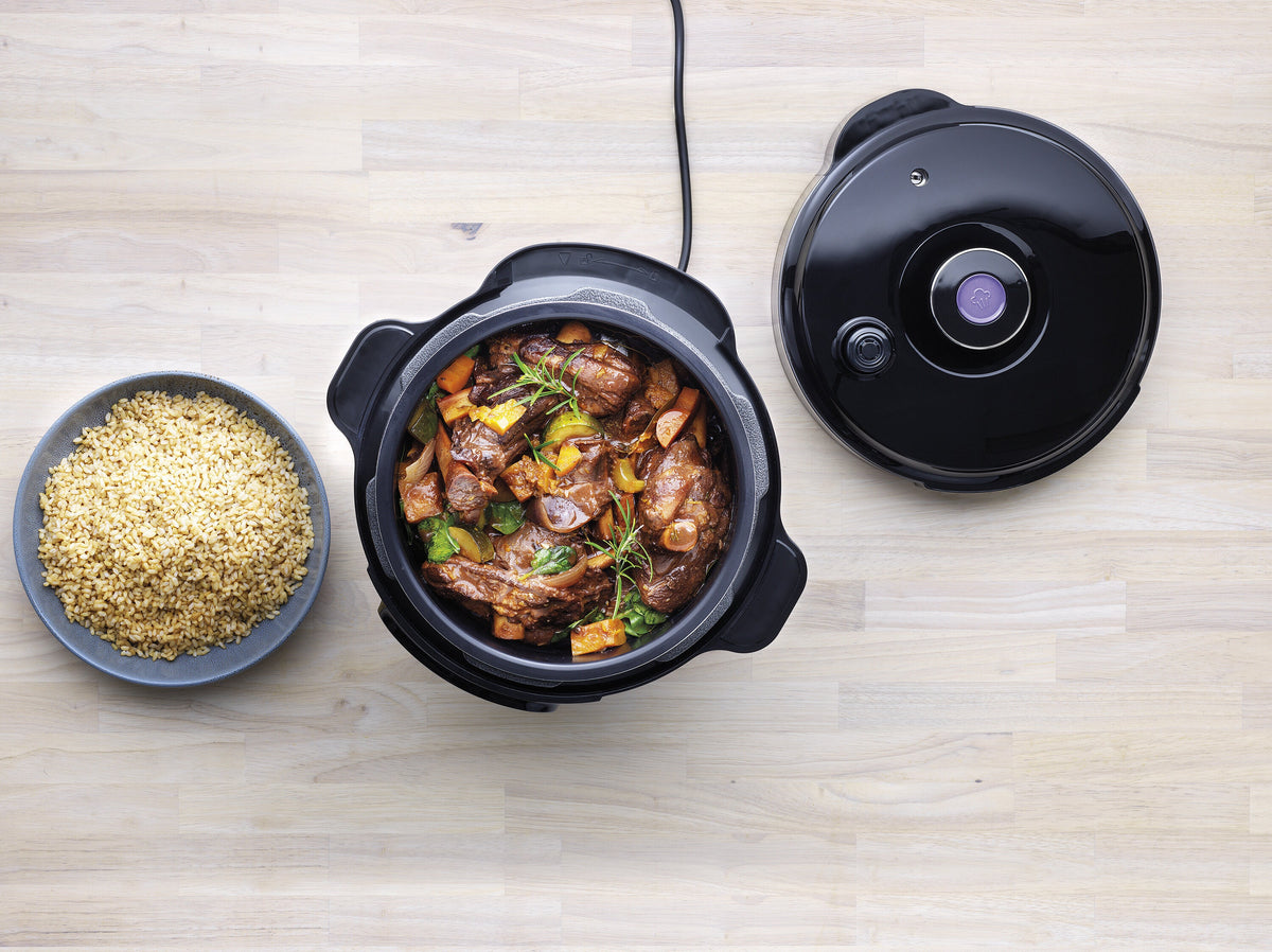 Tefal Home Chef Smart 6L Multicooker - 15 Pre-Set Programs, Fast Pressure Cooking, Black - CY601