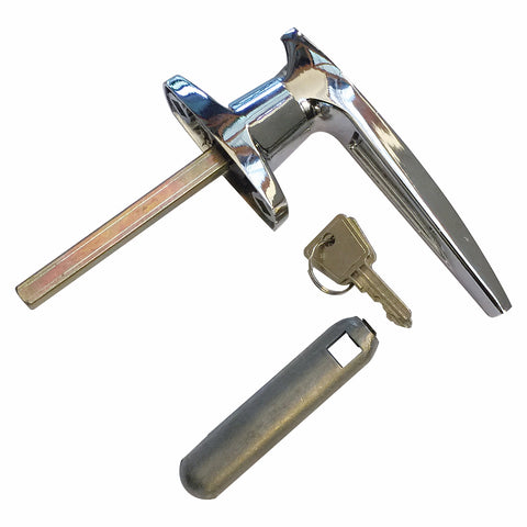 Goliath 115mm LH Rear Fixing L Handle, Steel, Lockable, Weather Resistant