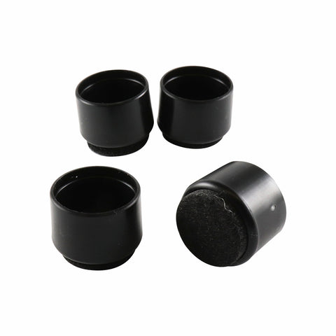 Surface Gard 19mm Black Felt Based Round External Chair Tips 4 Pack