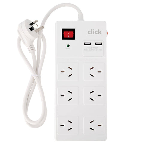 Click 6 Outlet Power Board CKHP499