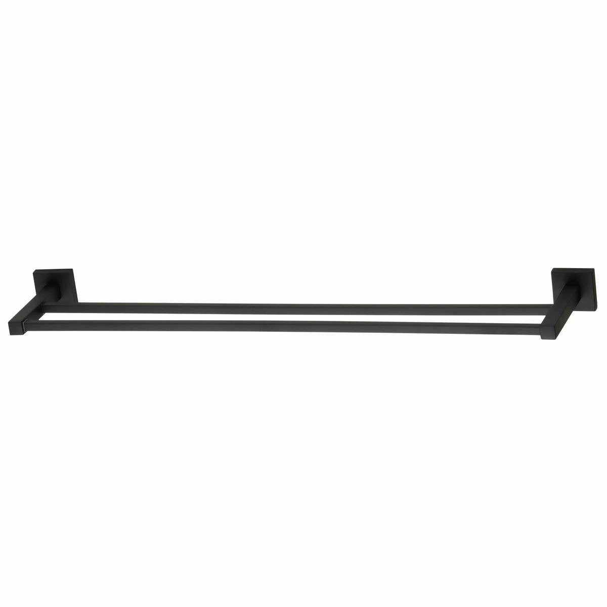 Mondella Rococo 620mm Matte Black Double Towel Rail Zinc