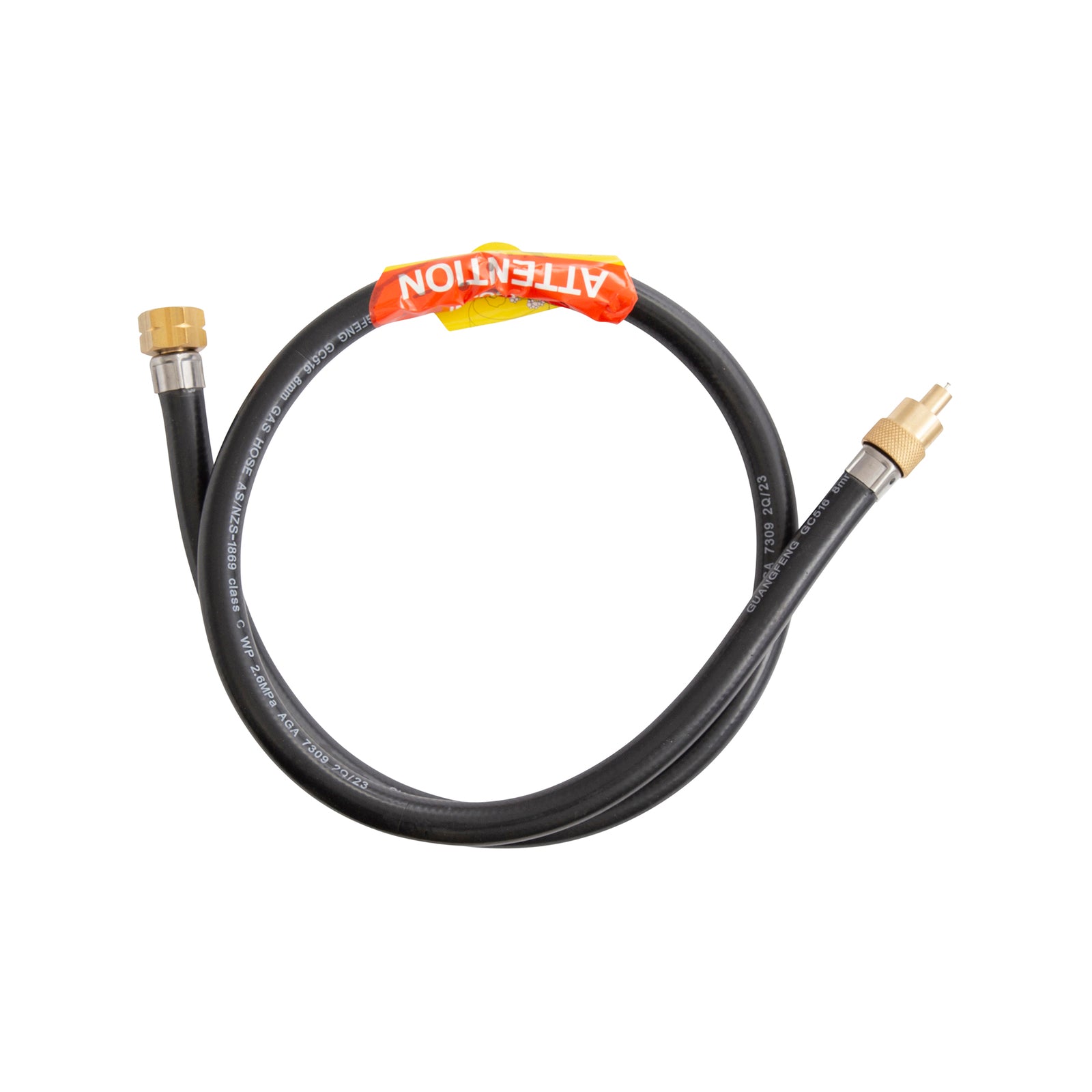 Gasmate Hose 1000mm 3/8" BSPP LH to High Pressure Schrader Valve