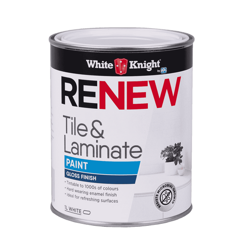 White Knight Renew Tile & Laminate Paint White Gloss 1L