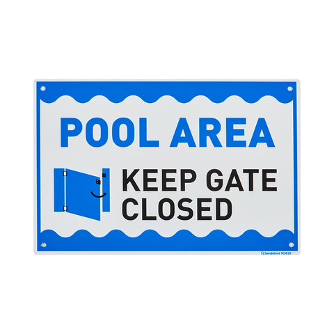 Sandleford Pool Area Sign 300 x 200mm Green/White Weather Resistant