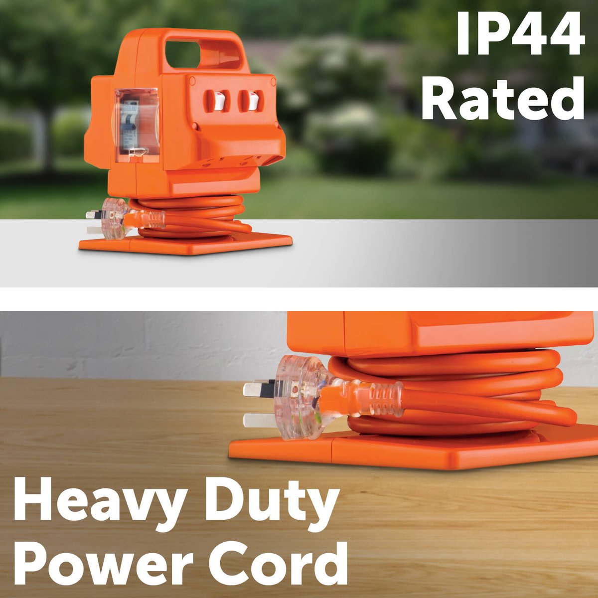 Arlec 10A 4 Outlet Heavy Duty Power Block with RCD Safety Switch PB960-L
