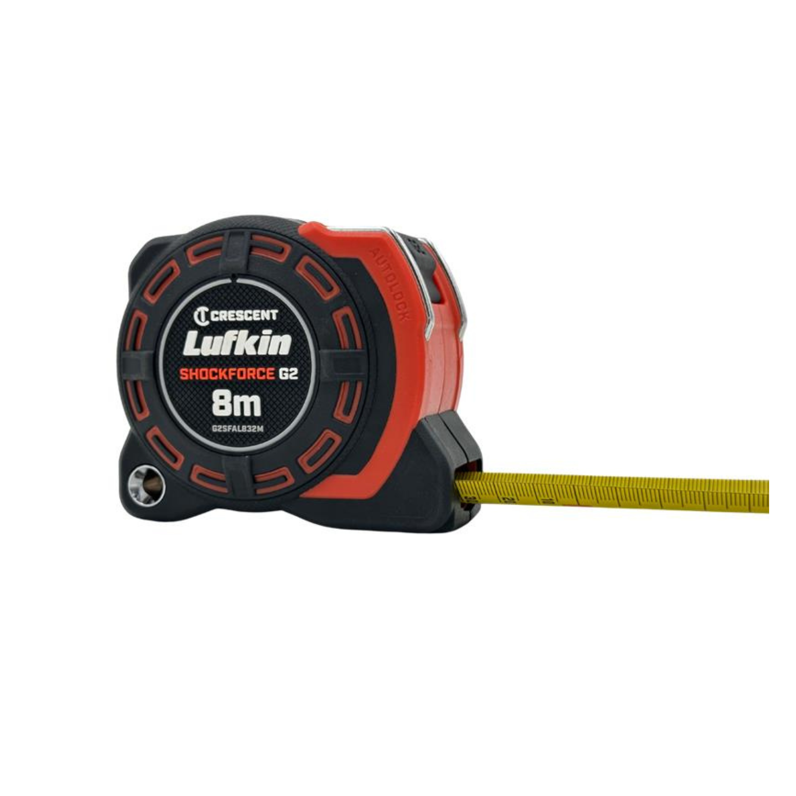 Crescent Lufkin Shockforce G2 8m x 32mm Auto-Lock Steel Tape Measure with Belt Clip