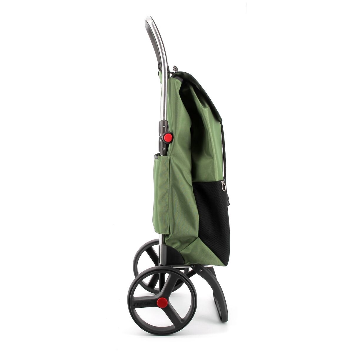 Rolser I-Max Urban Big Wheel Folding Trolley - Removable Wheels, Protective Bag Frame, Khaki - R-IMX505-1005