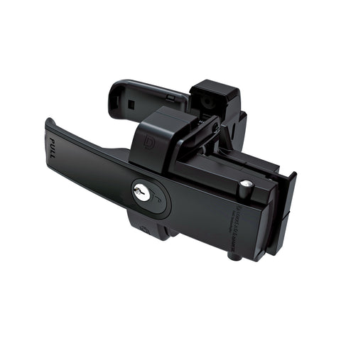 D&D Technologies LokkLatch Magnetic Gate Lock, Black, Key Lockable Both Sides, Engineered Polymer