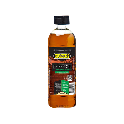 DIGGERS 1L Raw Linseed Timber Oil 100% Linseed