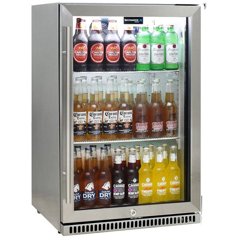 Schmick 118L Alfresco Bar Fridge - 304 Stainless Steel, Heated Triple Glazed Door - SK118R-SS