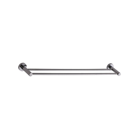 Estilo 760mm Bella Chrome Double Towel Rail Plated Zinc Alloy 2 Rails