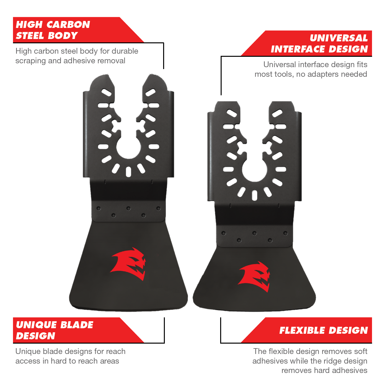 Diablo Universal Fit High Carbon Steel Multi-Tool Scraper Set for Adhesive Removal