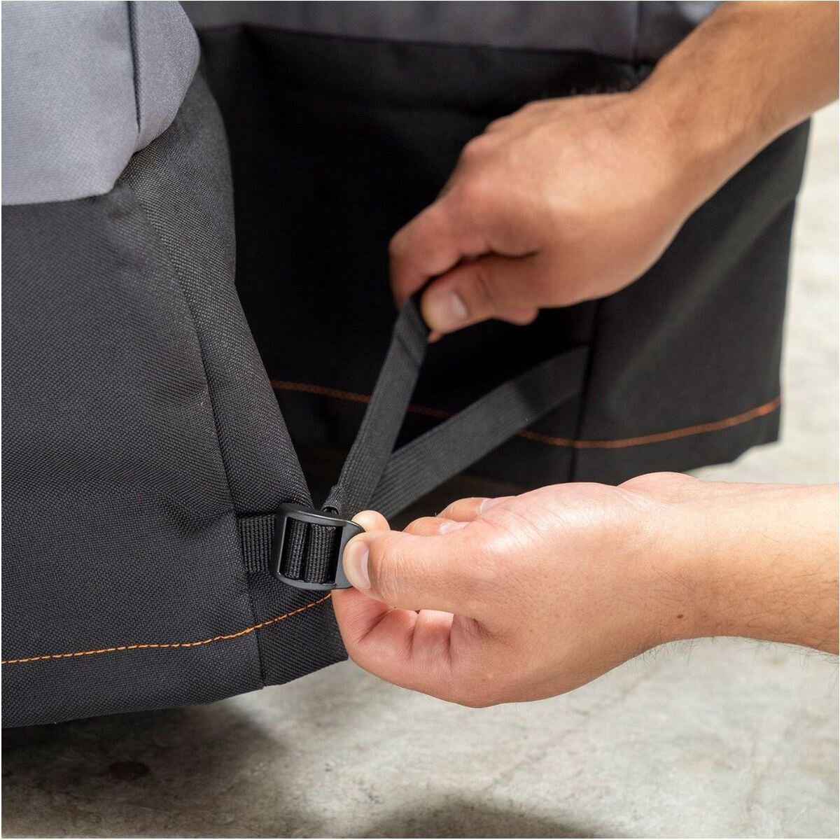 Traeger Ironwood XL Full Length BBQ Cover - All-Weather, Zippered Panel, Grey - BAC691