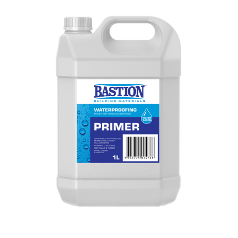 Bastion 1L Water Based Primer, Low VOC for Porous Walls & Floors, 8sqm Coverage