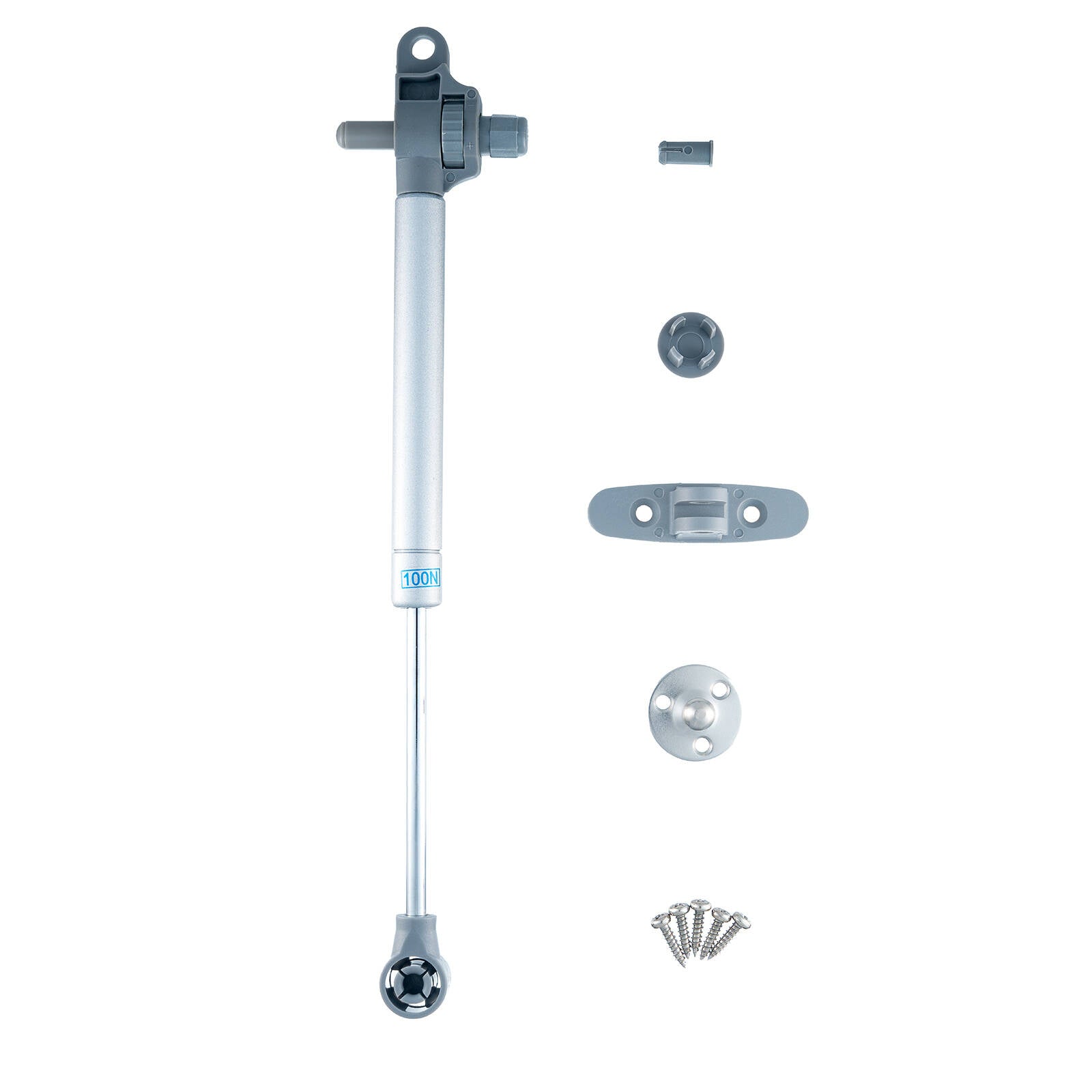 Taskmaster 298mm 100N Grey Steel Pneumatic Furniture Stay, 2 Pack