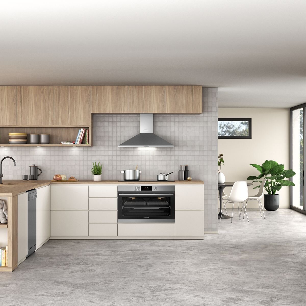 Westinghouse 90cm Five Zone Induction Cooktop with Hob2Hood - Bridge Zone, MaxiZone, BoilProtect - WHI955BD