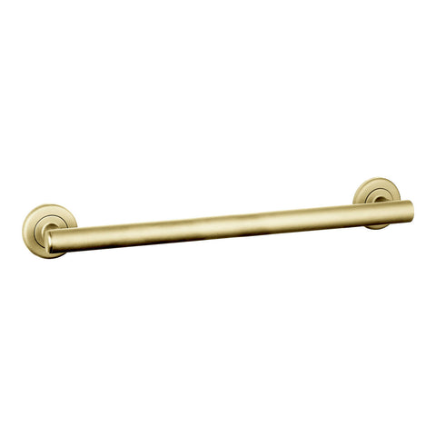 Evekare 600mm Brushed Brass Linear Grab Rail with Concealed Flange