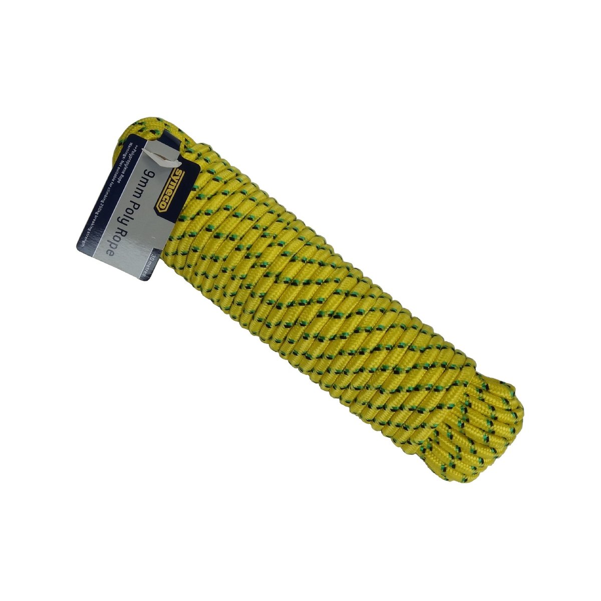 Syneco 9mm x 30m Diamond Braided Polypropylene Rope 300kg