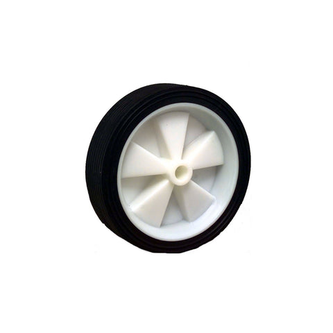 Move It 150mm Black Rubber Tyre with White Plastic Centre, Solid, 50kg Load