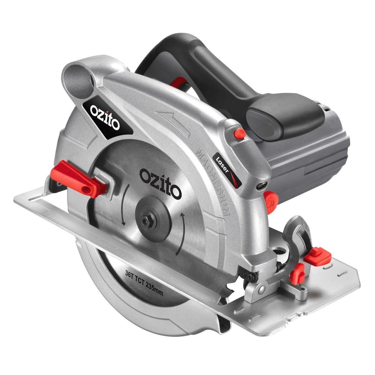 Ozito Circular Saw 2000W 235mm Laser Guided Metal Plastic Smooth Cut - SuperSaverAU - view 1