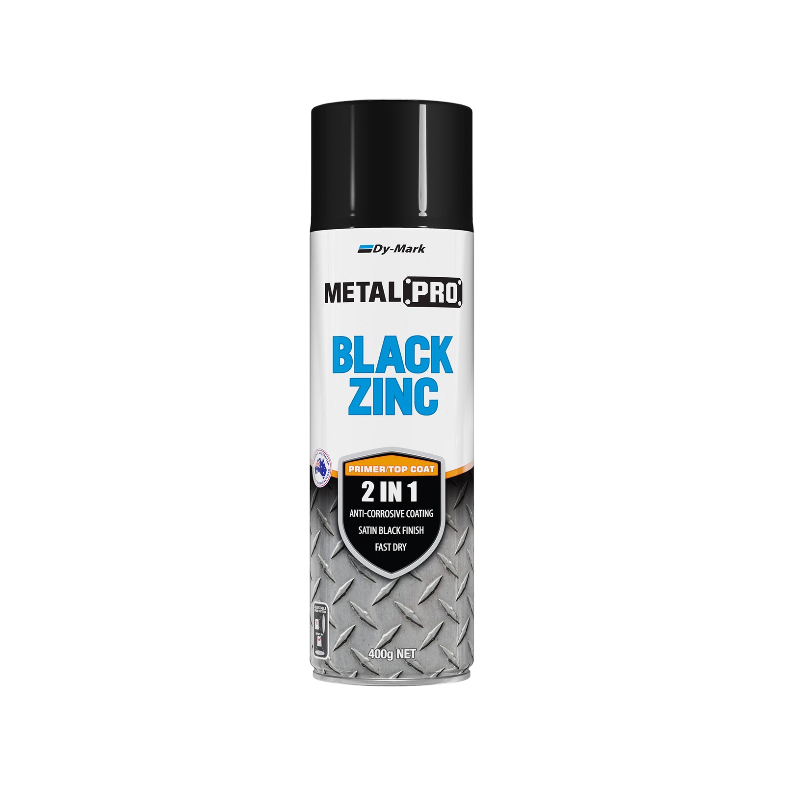 Dy-Mark 400g MetalPro Black Zinc Spray Paint Satin